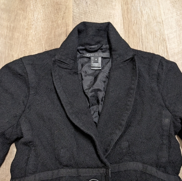 Marc Jacobs Black Wool Blend Blazer Jacket - Picture 2 of 10